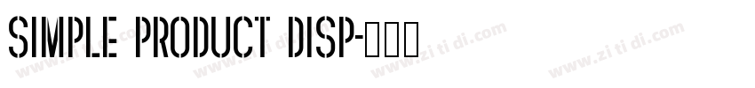 Simple Product Disp字体转换